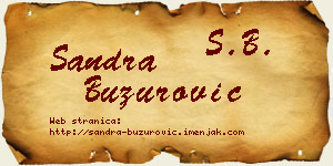 Sandra Buzurović vizit kartica
